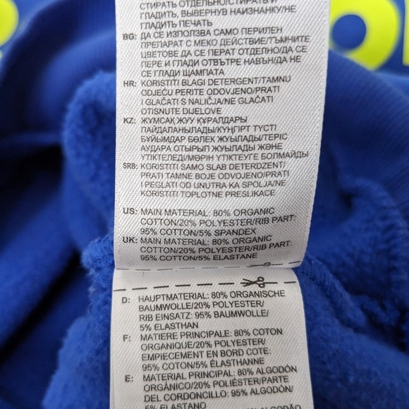 Reebok Crew Neck Sweater Tunic Size Large Blue Neon Green - Picture 7 of 10